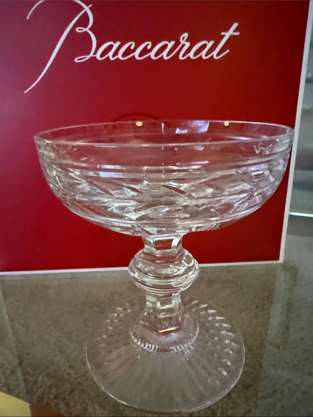 Baccarat Clear Cut Crystal Compote in Clear